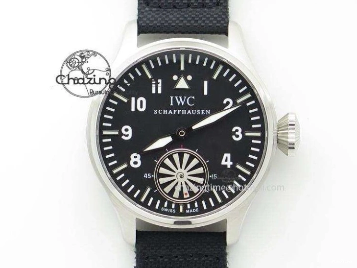 MIROTIME 0820 Durable Big Pilot 5019 Ceramic Case Black Dial Green Markers Asian 23J 7396